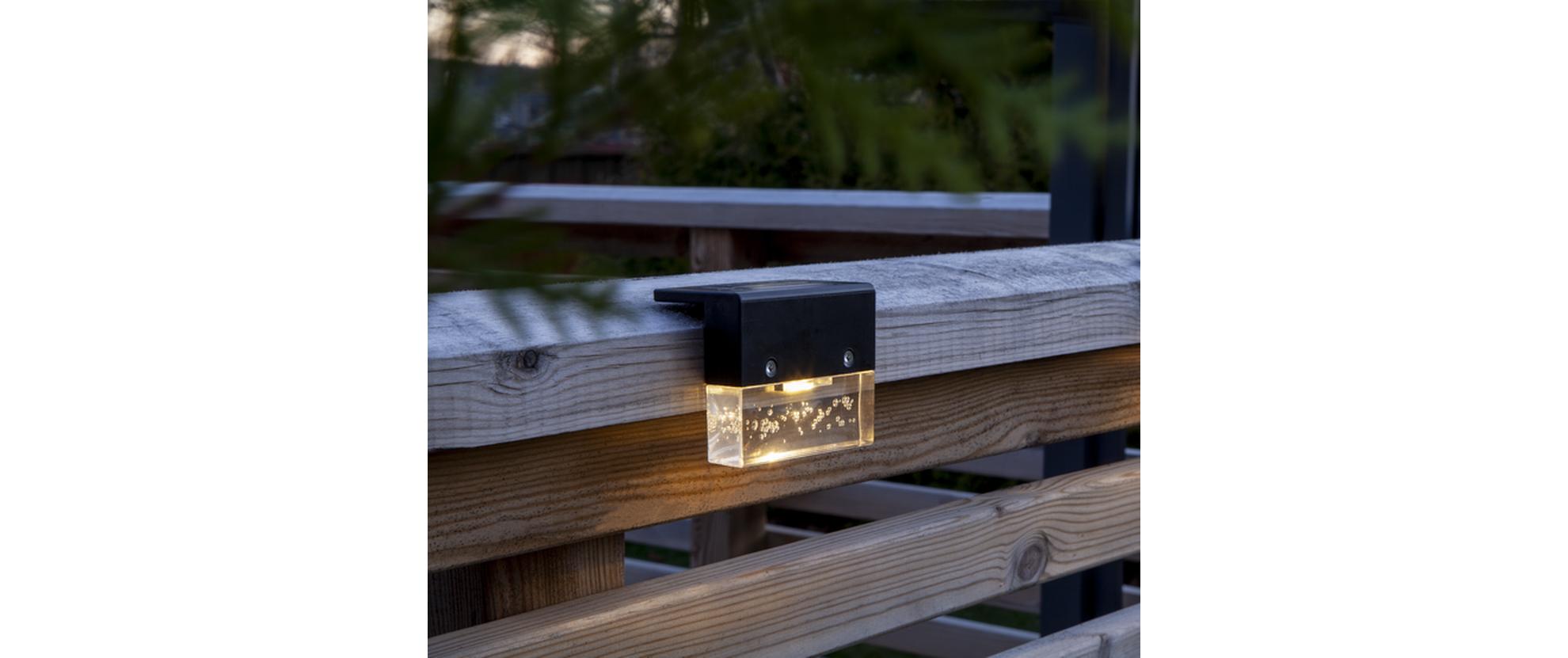 Gartenlicht Solar Wandlaterne Bubbly Fence, 4 StückSolarleuchte