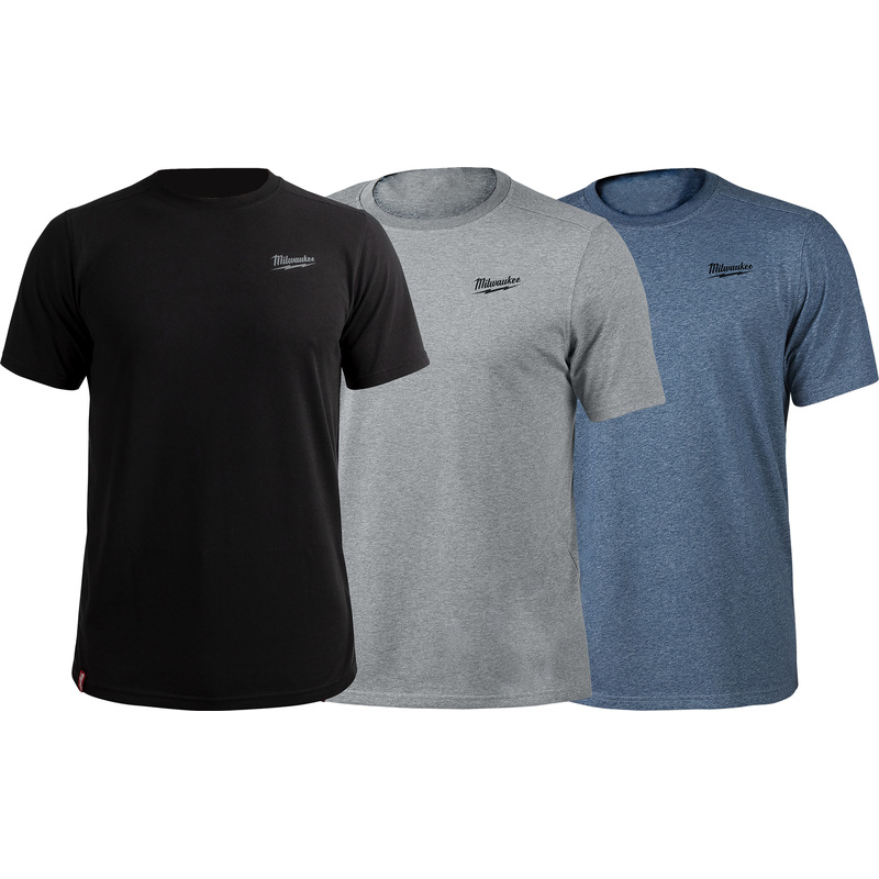 Milwaukee hybrid T-shirt M blauw