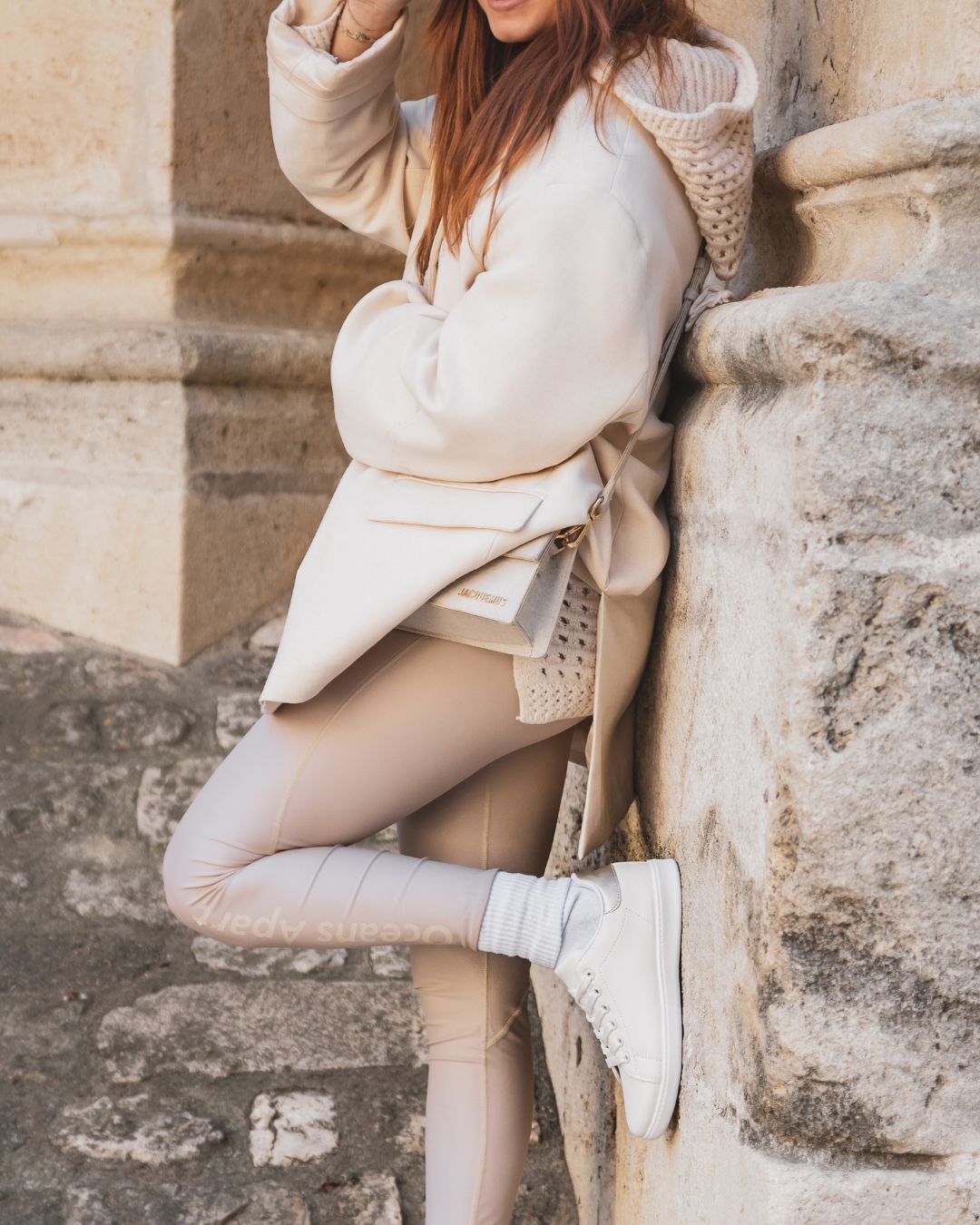 Basket femme blanche dorée à lacets - Jamie