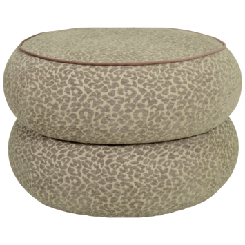 KARWEI poef Jade beige stof ø 65 cm