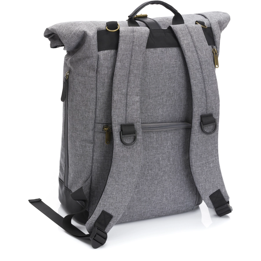 Fillikid Wickelrucksack Rolltop Berlin grau schwarz