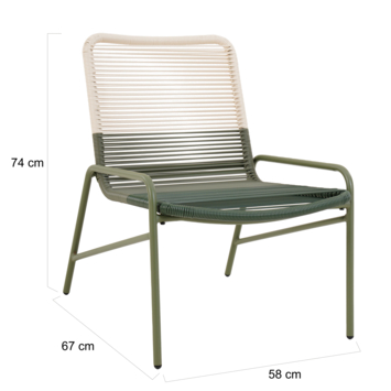 KARWEI tuinstoel Ella groen wicker
