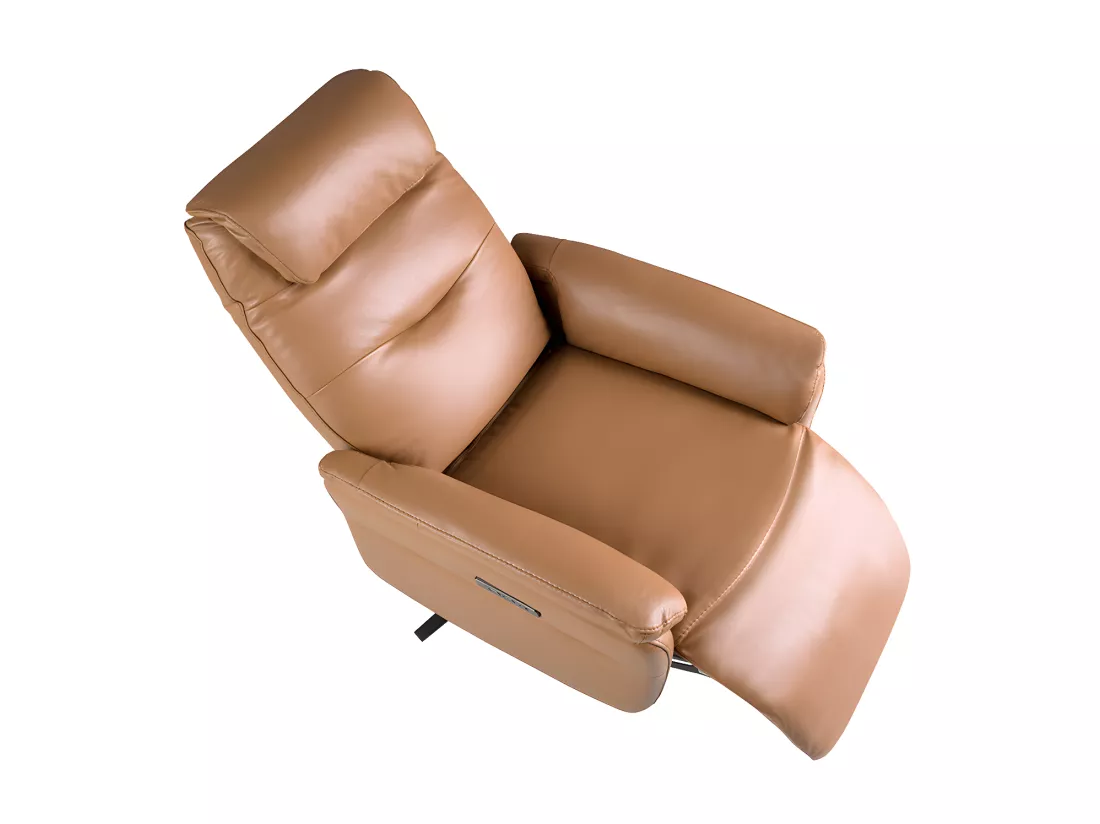 Fauteuil pivotant en cuir marron 5115 ANGEL CERDA