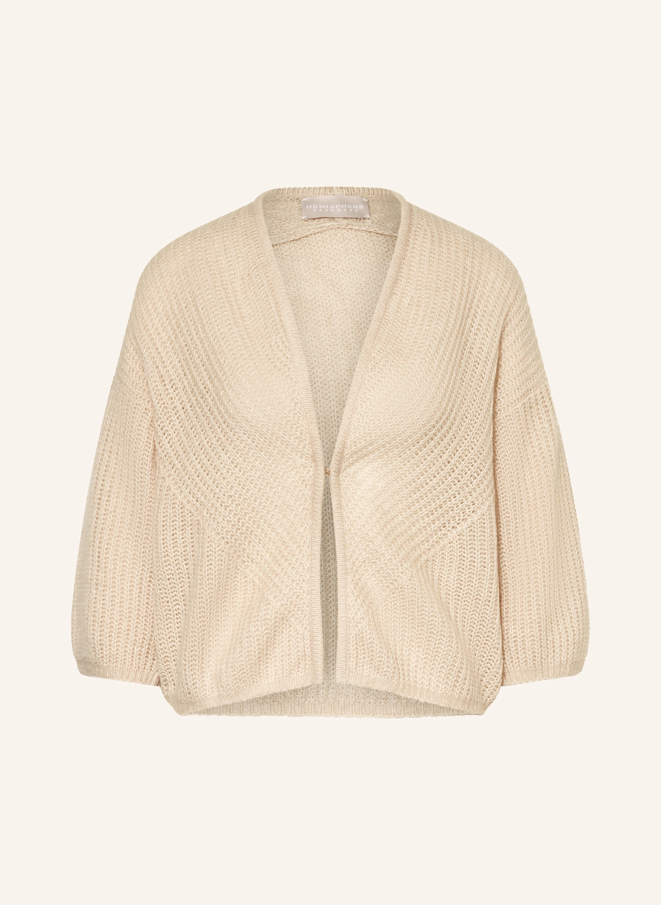 HEMISPHERE Strickjacke mit Cashmere mit 3/4-Arm