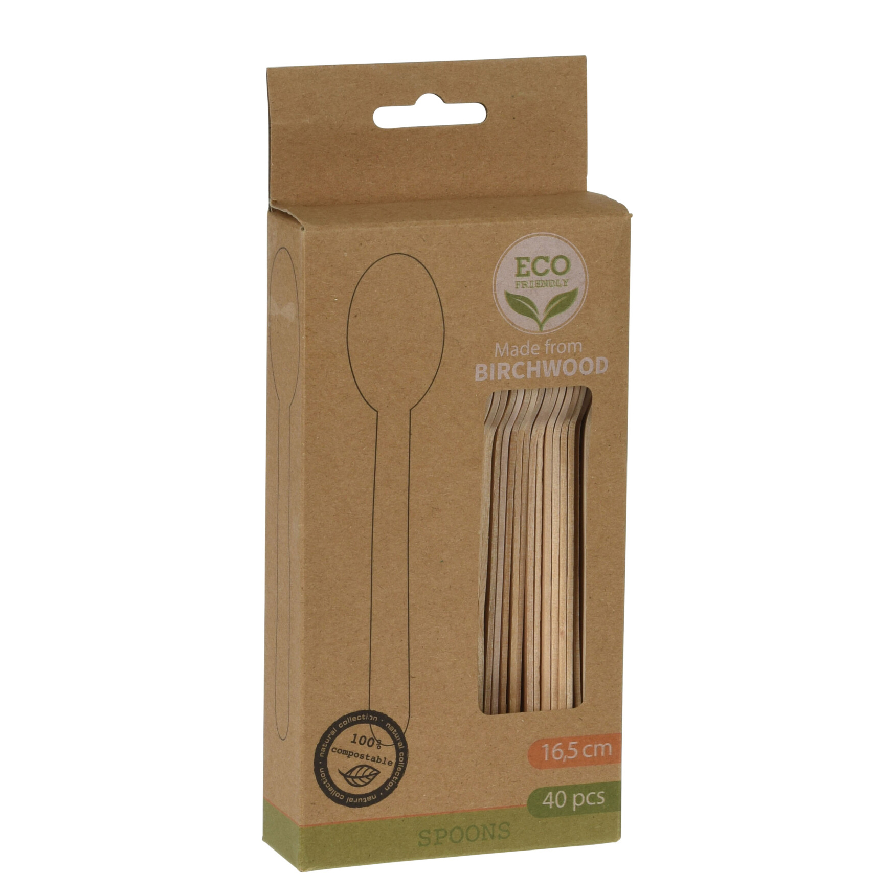 Löffel aus Holz 40er Set
