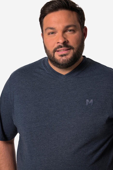Men+ T-Shirt, Basic, 2er-Pack, Halbarm, V-Ausschnitt, bis 8 XL