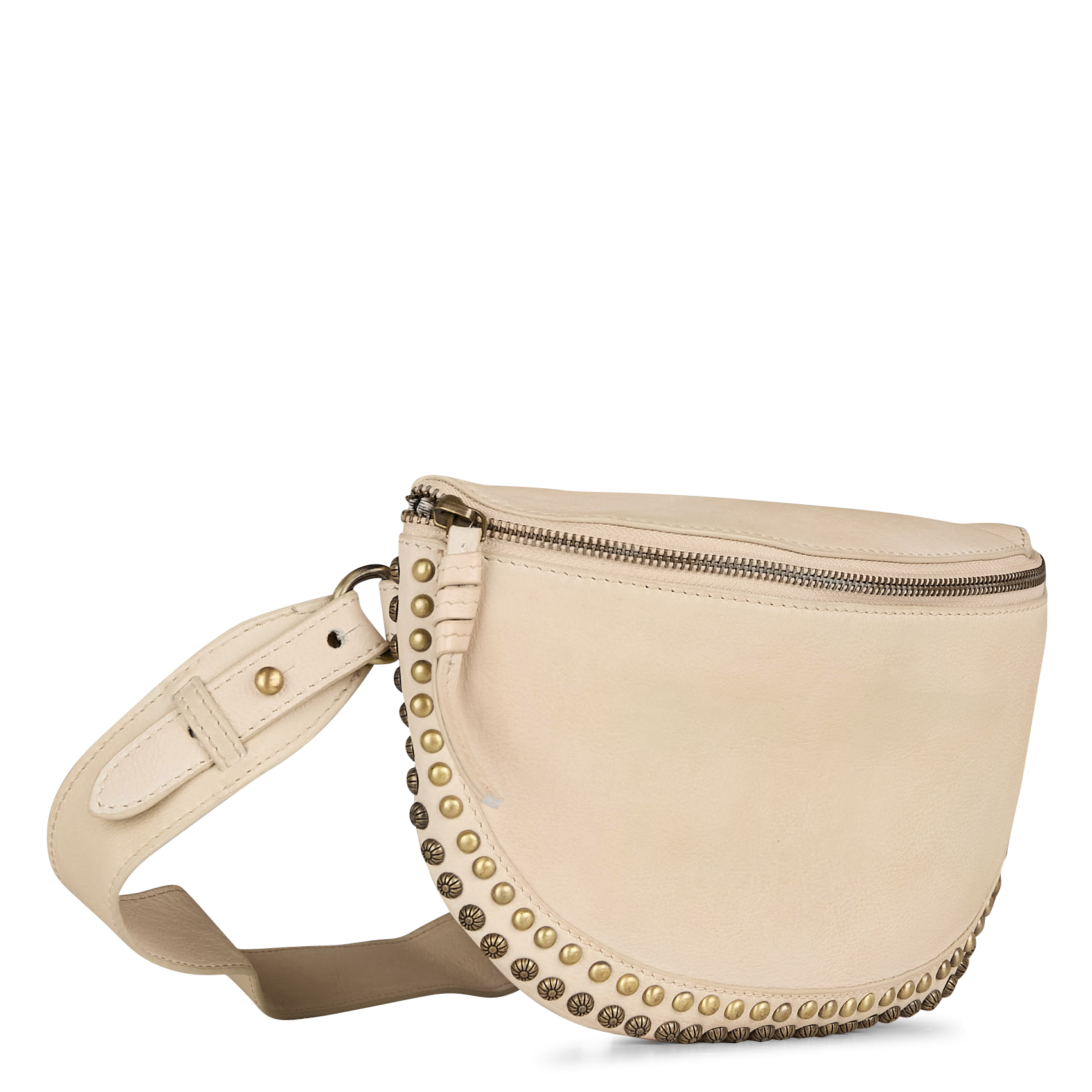 GASPARD - Sac banane en cuir | Beige