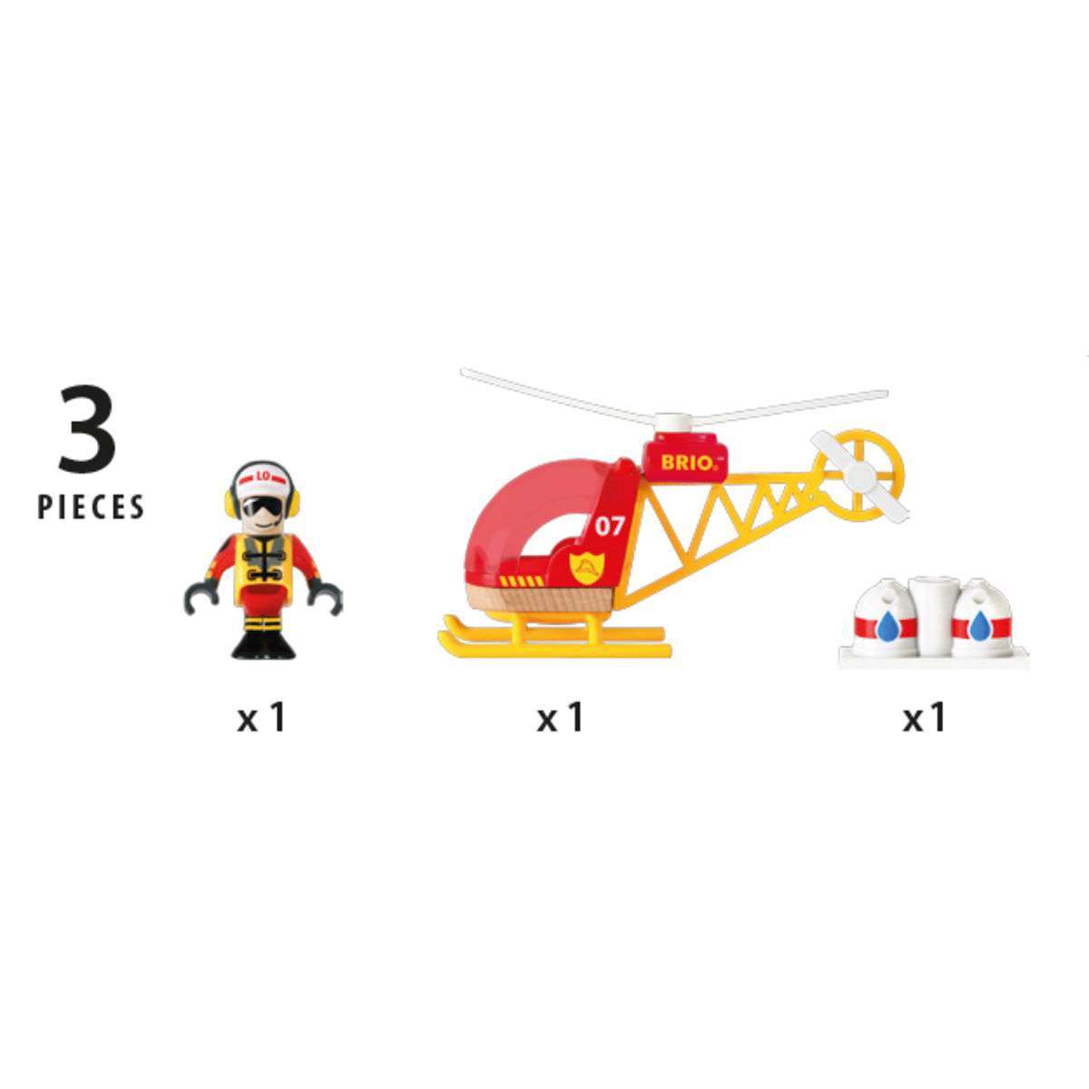 BRIO Spiel Feuerwehr-Hubschrauber