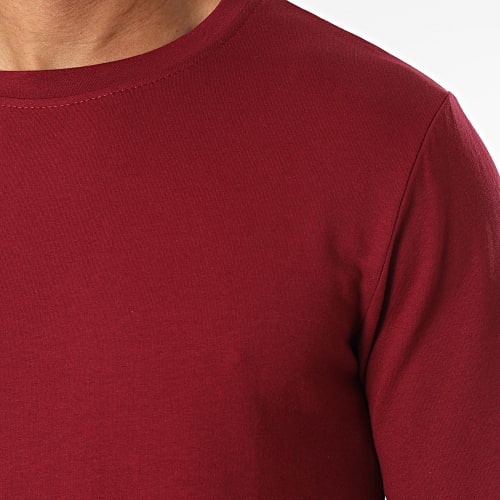 Lot De 2 Tee Shirts Manches Longues Noir Bordeaux