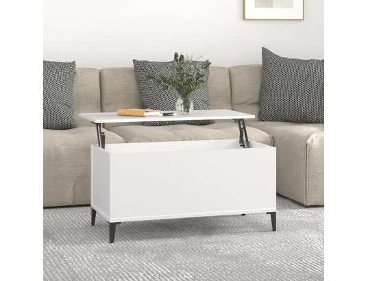VIDAXL - Table basse blanc 90x44,5x45 cm bois d'ingénierie