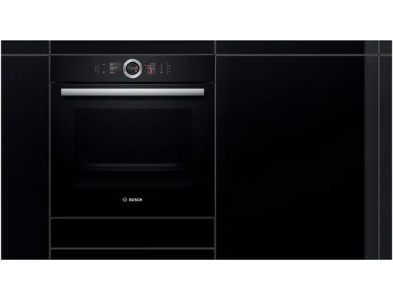 Bosch Serie | 8 HSG636BB1 - Ovn - med dampfunktion - til indbygning - niche - bredde: 56 cm - dybde: 55 cm - højde: 58.5 cm - med selv-rengøring - Klasse A  - sort