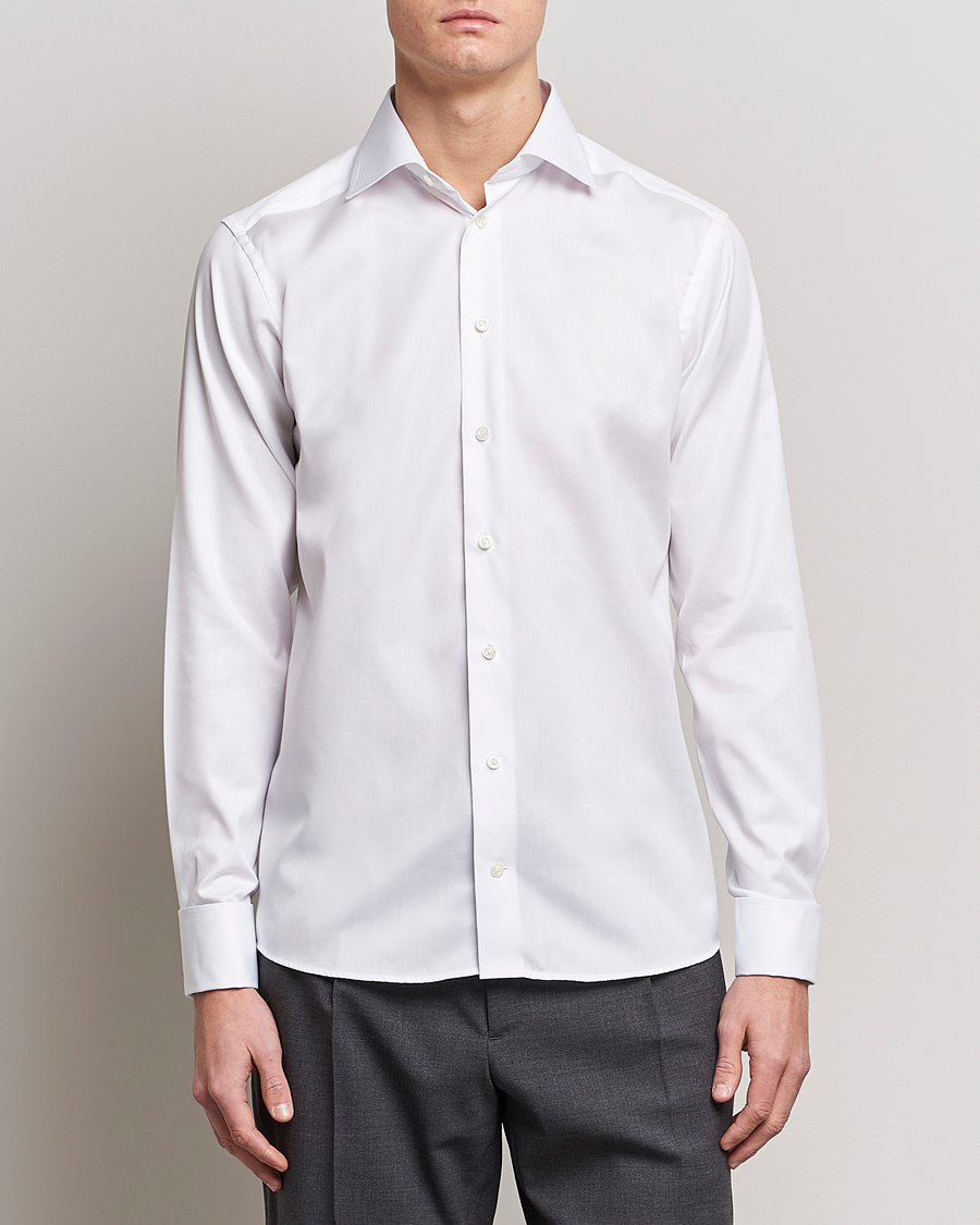 Eton Slim Fit Shirt Double Cuff White