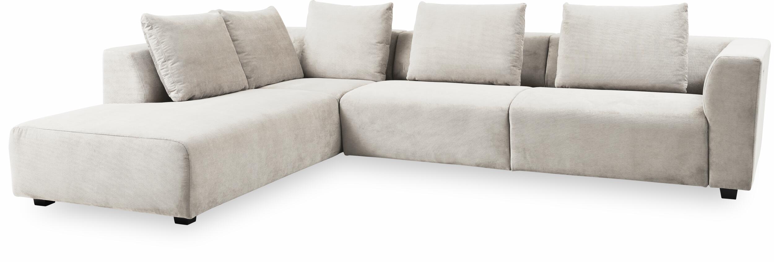 Solaro venstrevendt hjørnesofa med pufafslutning