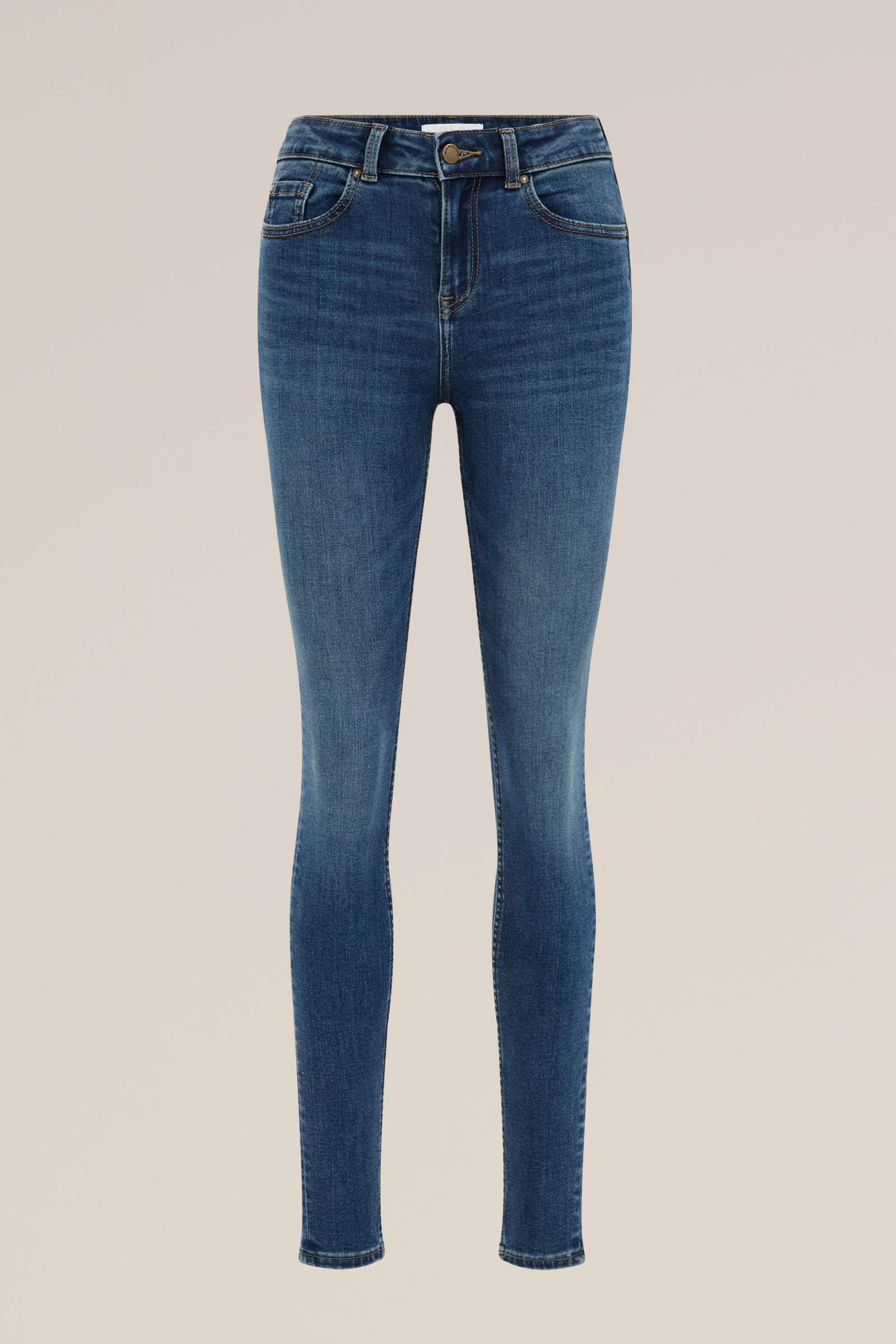 Women'mid rise superskinny jeans with superstretch Blue Ridge Donkerblauw