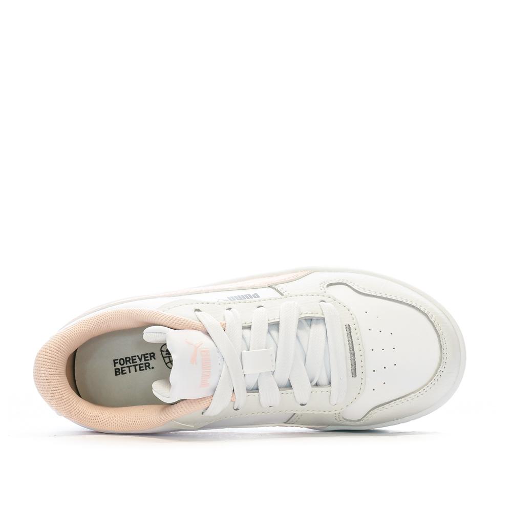 Puma Baskets Blanches/Rose Fille Puma Carina 04