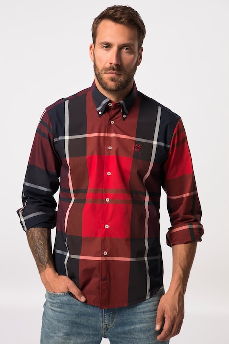 Karohemd, Langarm, Buttondown-Kragen, Modern Fit, bis 8 XL