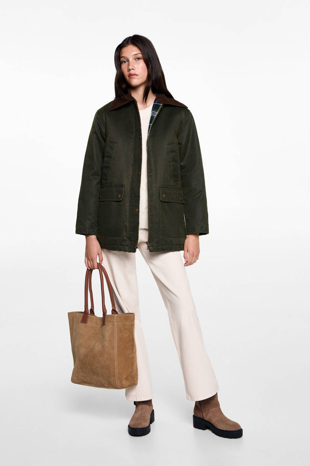MANGO TEEN tussenjas groen