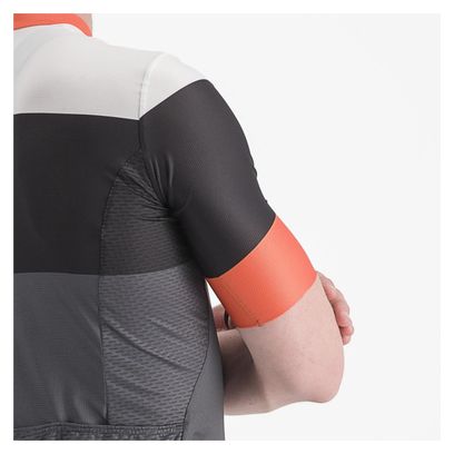 Maillot Manches Courtes Castelli Sezione Gris Foncé