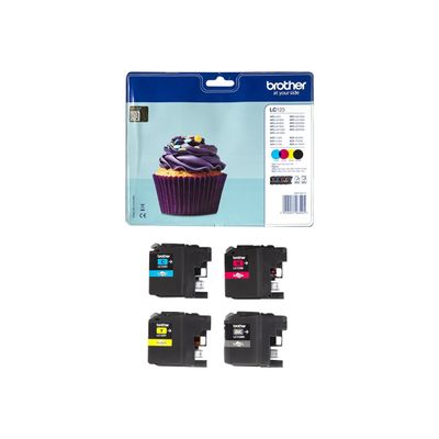Brother LC123 - Pack de 4 - noir, cyan, magenta, jaune - cartouche d'encre originale