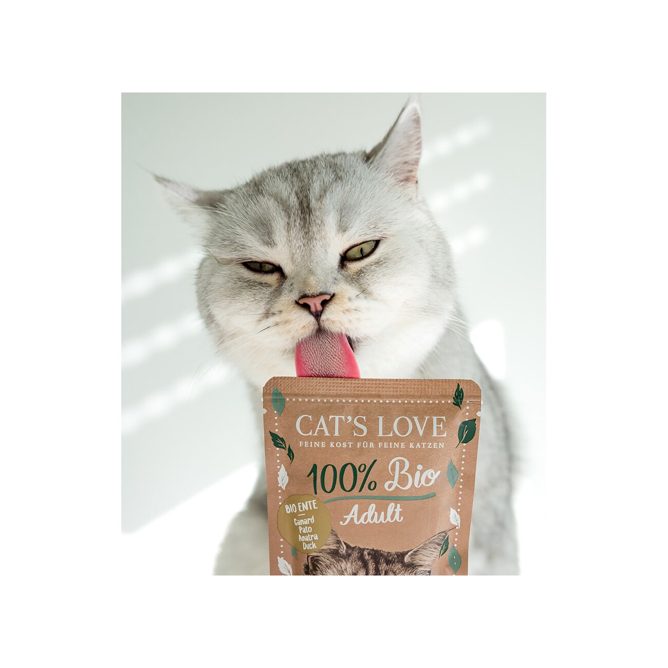 CAT'S LOVE Bio Nassfutter Katze Adult in Gelee Ente 6x100 g