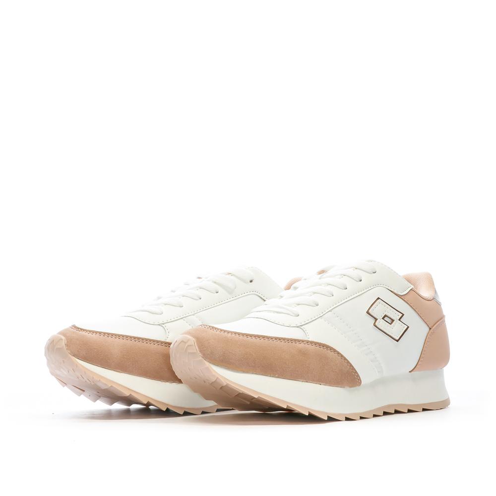Lotto Baskets Blanches/Rose Femme Lotto Twenty 8