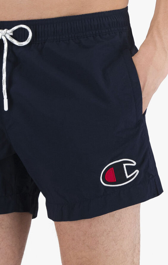Champion Satin C Logo badeshorts Blå