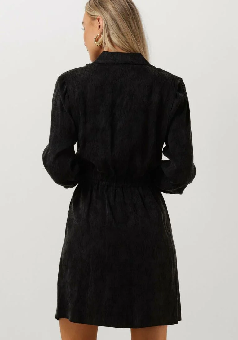 VANILIA zwarte vanilia mini jurk romantic structure dress