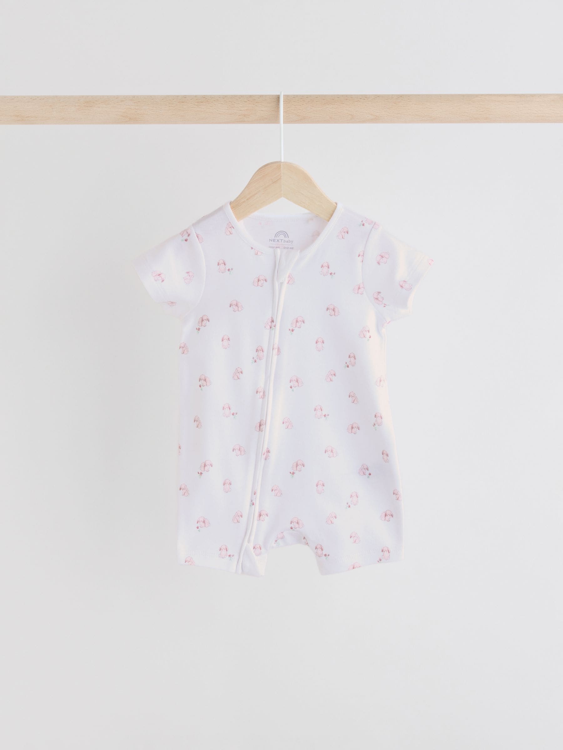 Roze - Verpakking van 3 babyrompertjes met tweewegrits (0mnd-3jr)