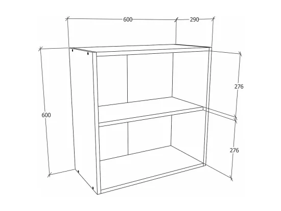 Armoire de cuisine L. 60cm Armoire suspendue Esilo