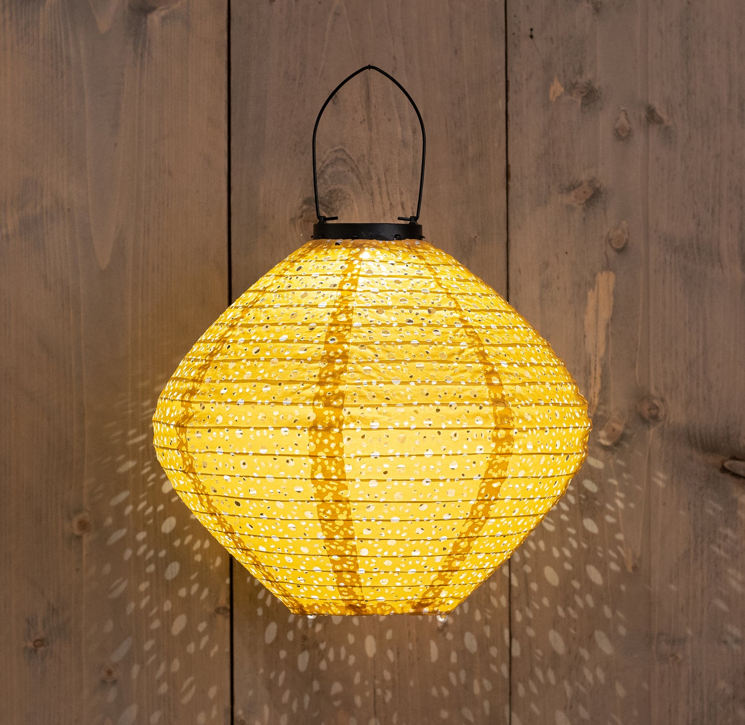 Solar lampion Marrakesh geel D 29 x H 25 cm