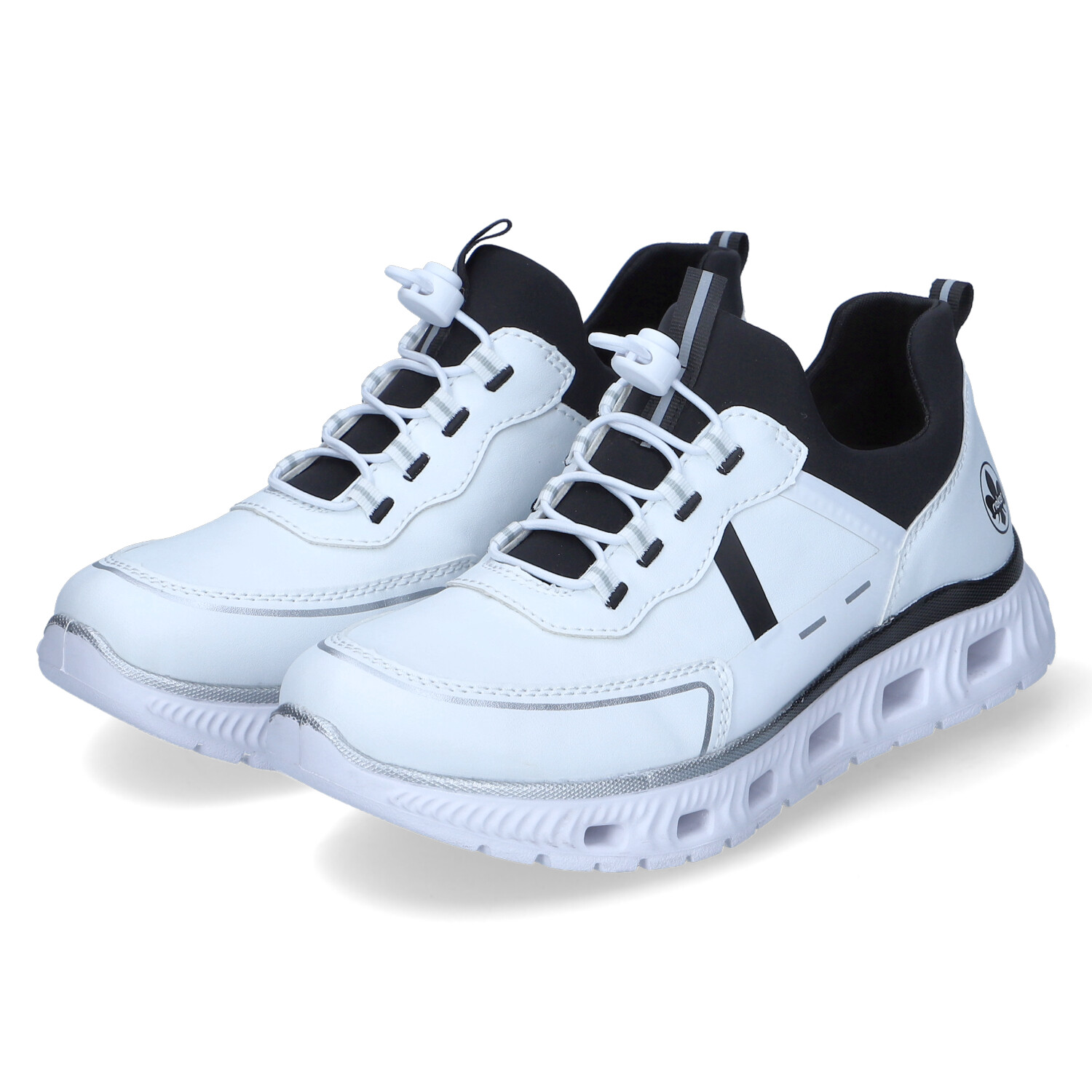 Rieker Slip-On-Sneaker - weiss/bianco/schwarz/schwarz