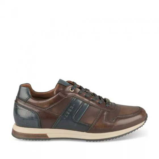 Baskets COGNAC DENIM SIDE