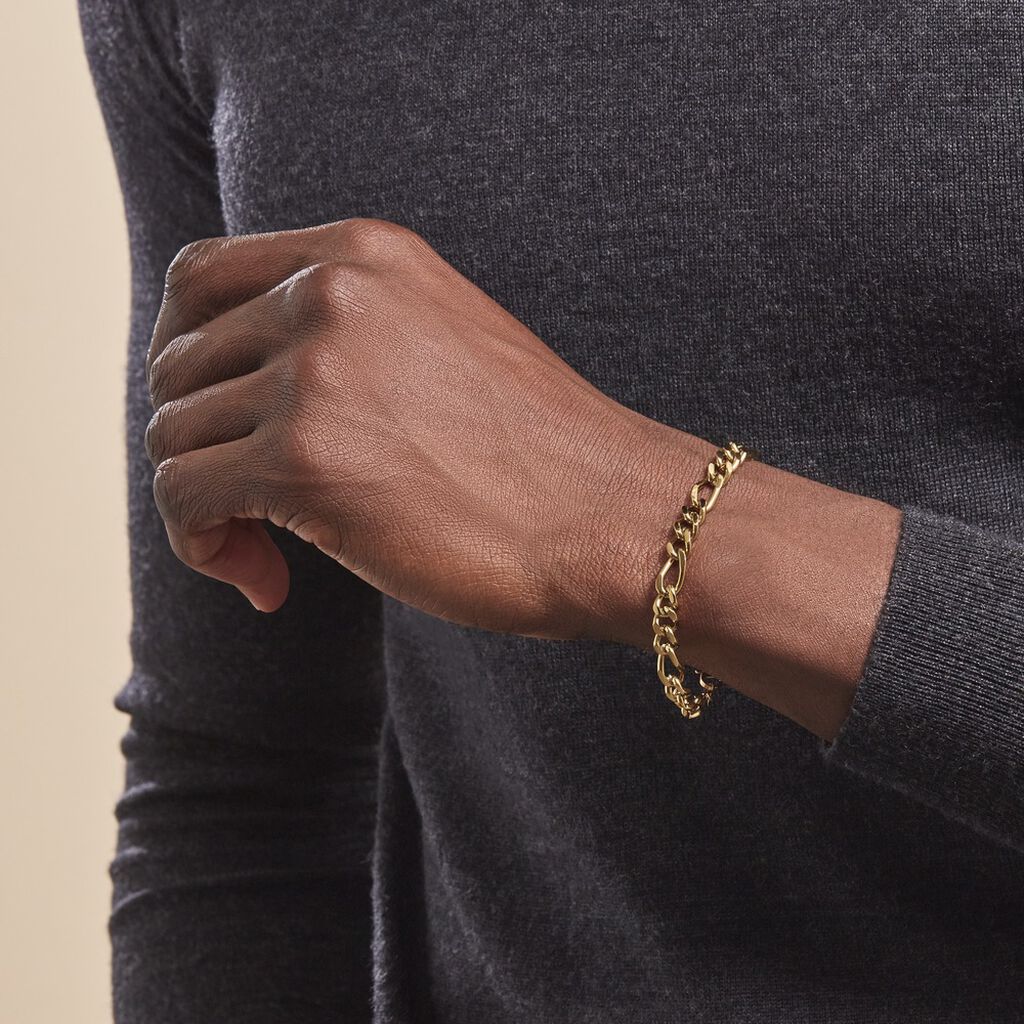 Bracelet Maille Acier Doré Virgil
