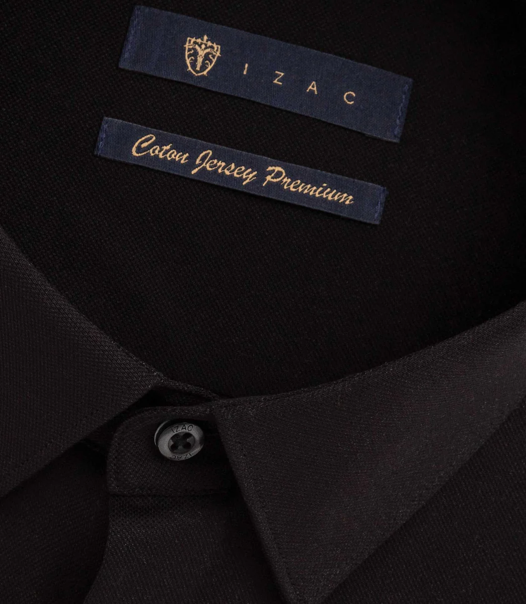 Chemise en jersey de coton noir PYLAN