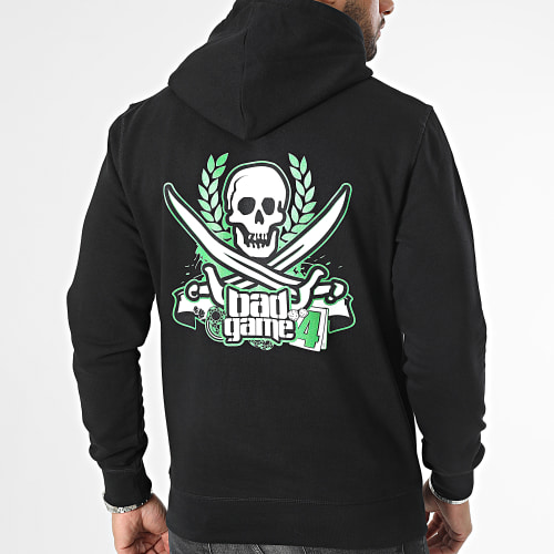 Sweat Capuche Bad Game 4 Noir Vert