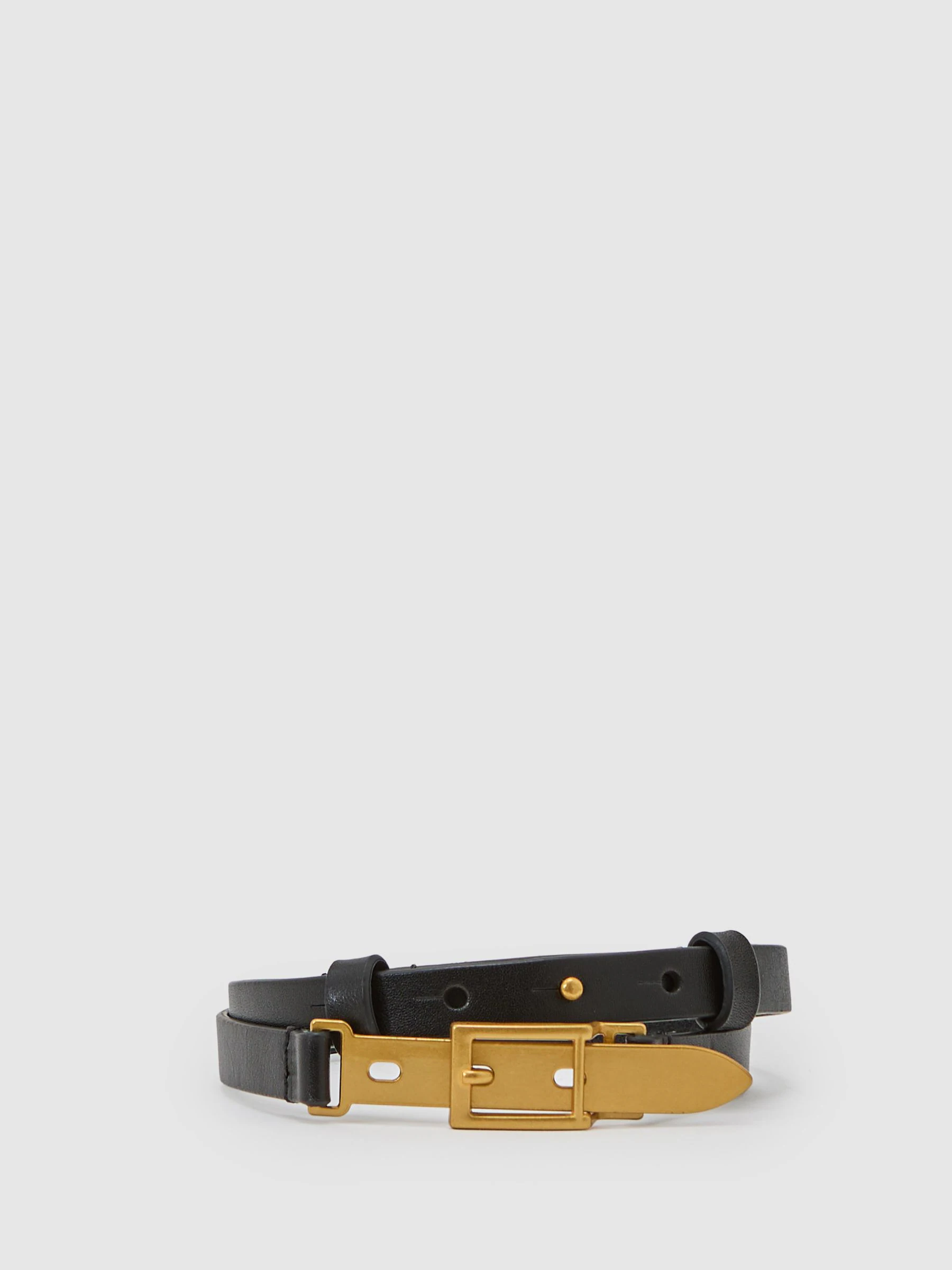 Reiss Cora Leather Buckle-Hardware Belt