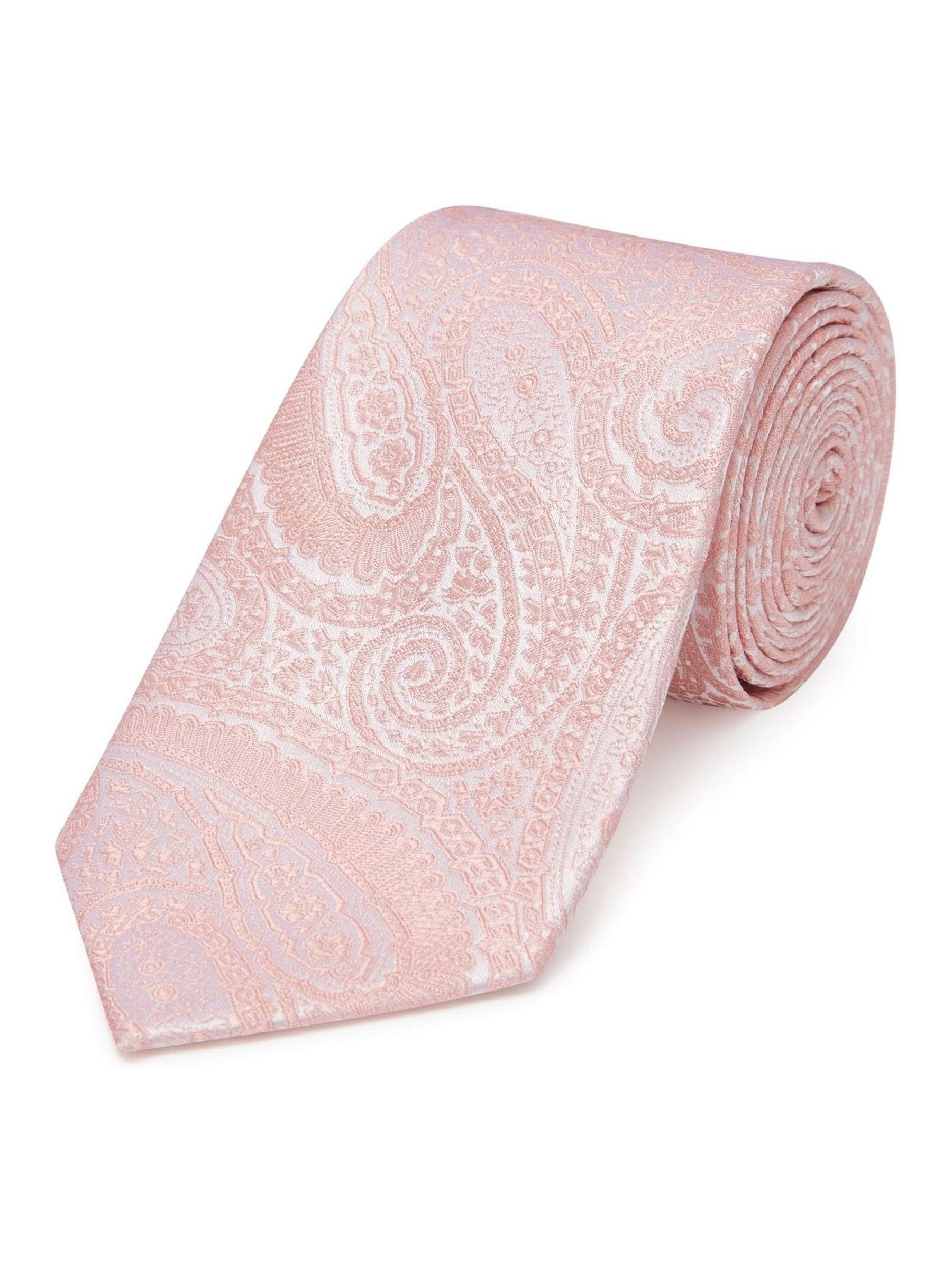 Skopes zijden stropdas en pochet met babypaisleyprint