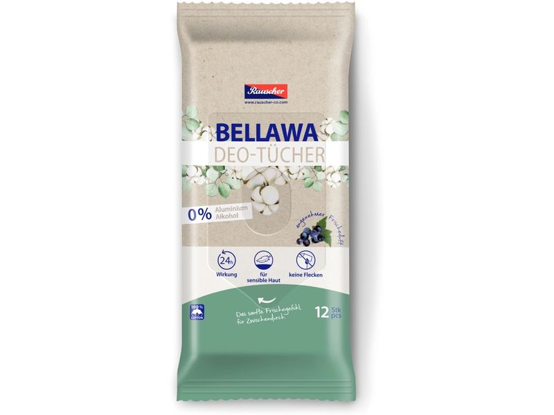 Bellawa Deo Tücher 12 Stück Deotücher, Deo-Tücher