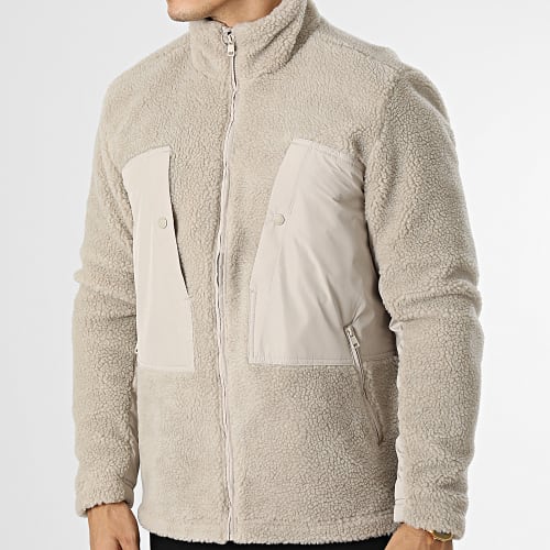 Veste Sherpa Zippée Villads Beige