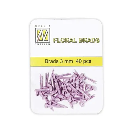 Knorr Prandell Nellie Snellen Glitter Brads, 40 Stk, Pink
