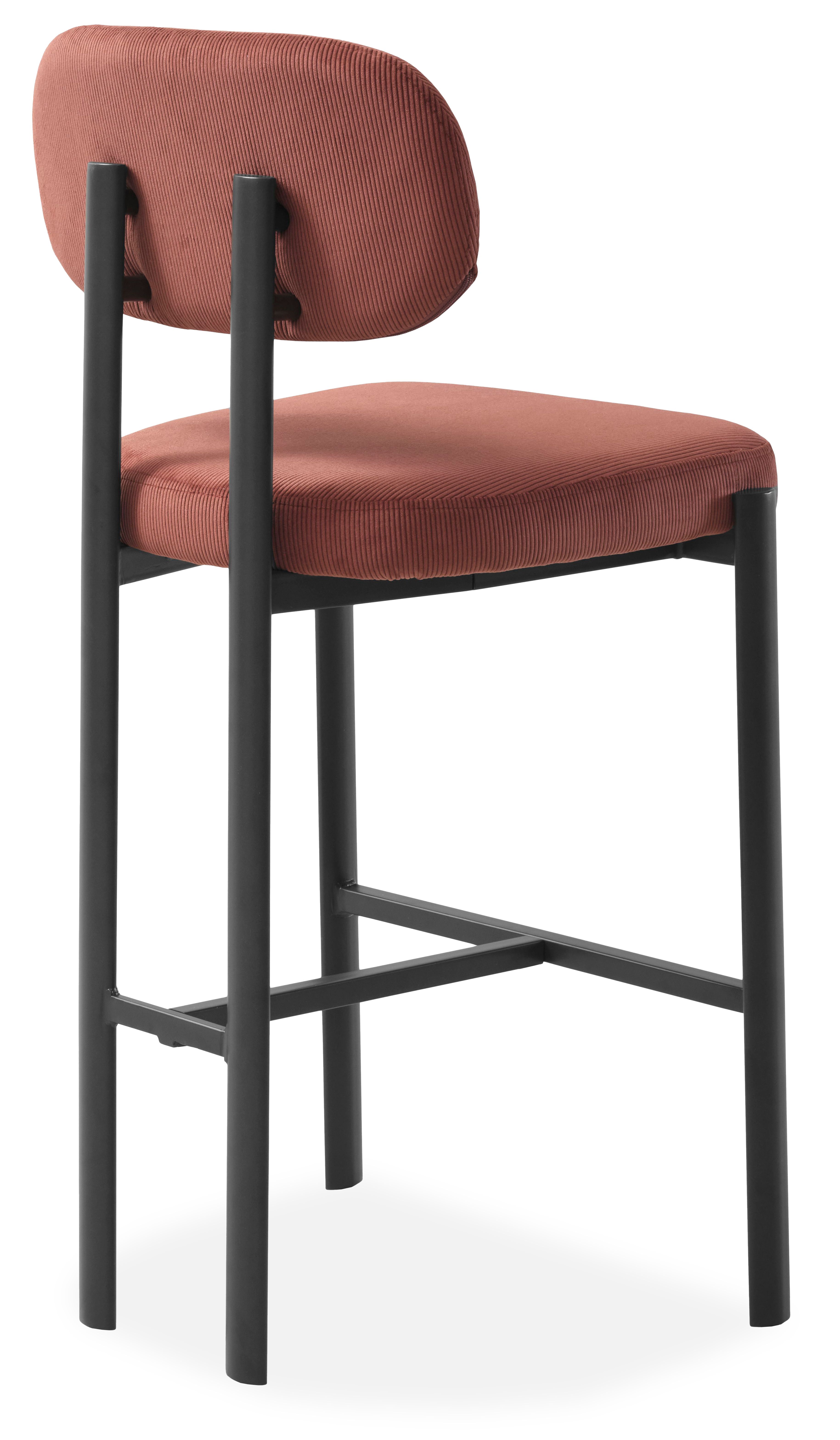 Barkruk Wave Burned Orange - Black Rivano B46 x D55 x H97.5 cm