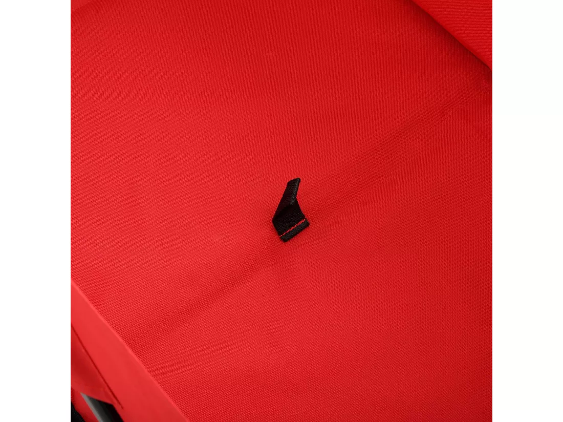 Chariot pliable de plage avec roues en plastique et charge maximale de 120 kg en rouge