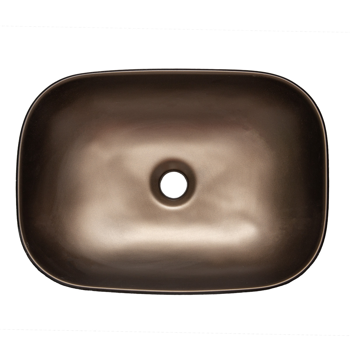Kerra KR78 waskom rechthoekig bruin en zwart 46x33x13.5cm
