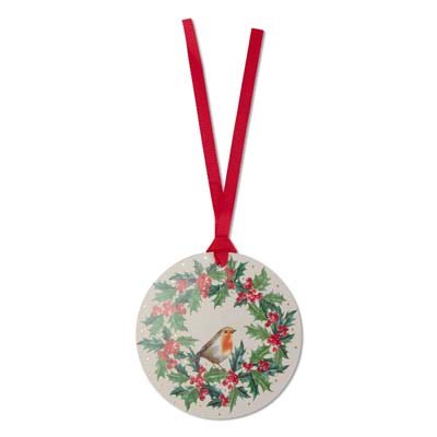 Holly Sprigs And Robins Tags - Pack Of 6