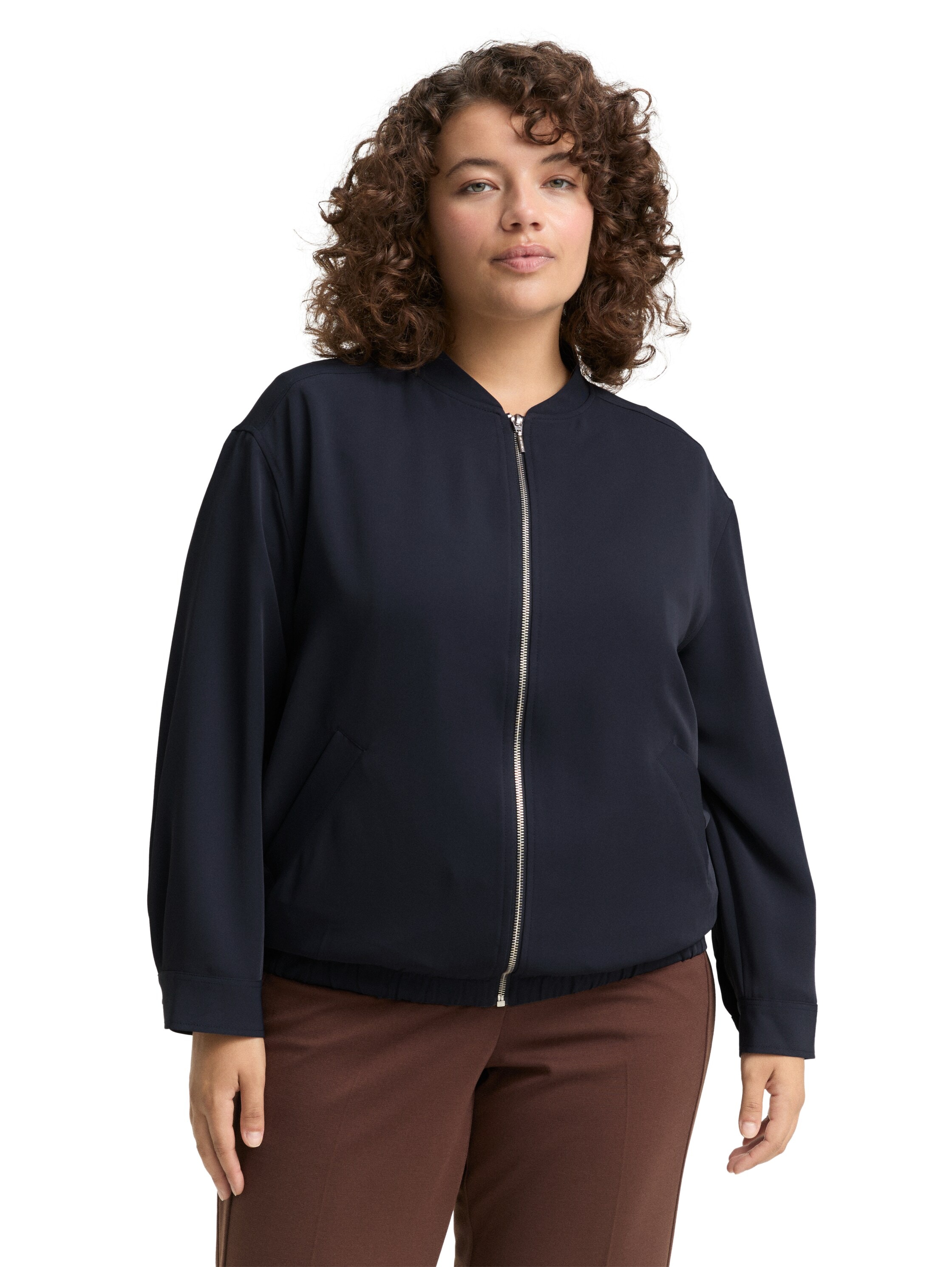 TOM TAILOR PLUS Blouson ohne Kapuze mit Reissverschluss