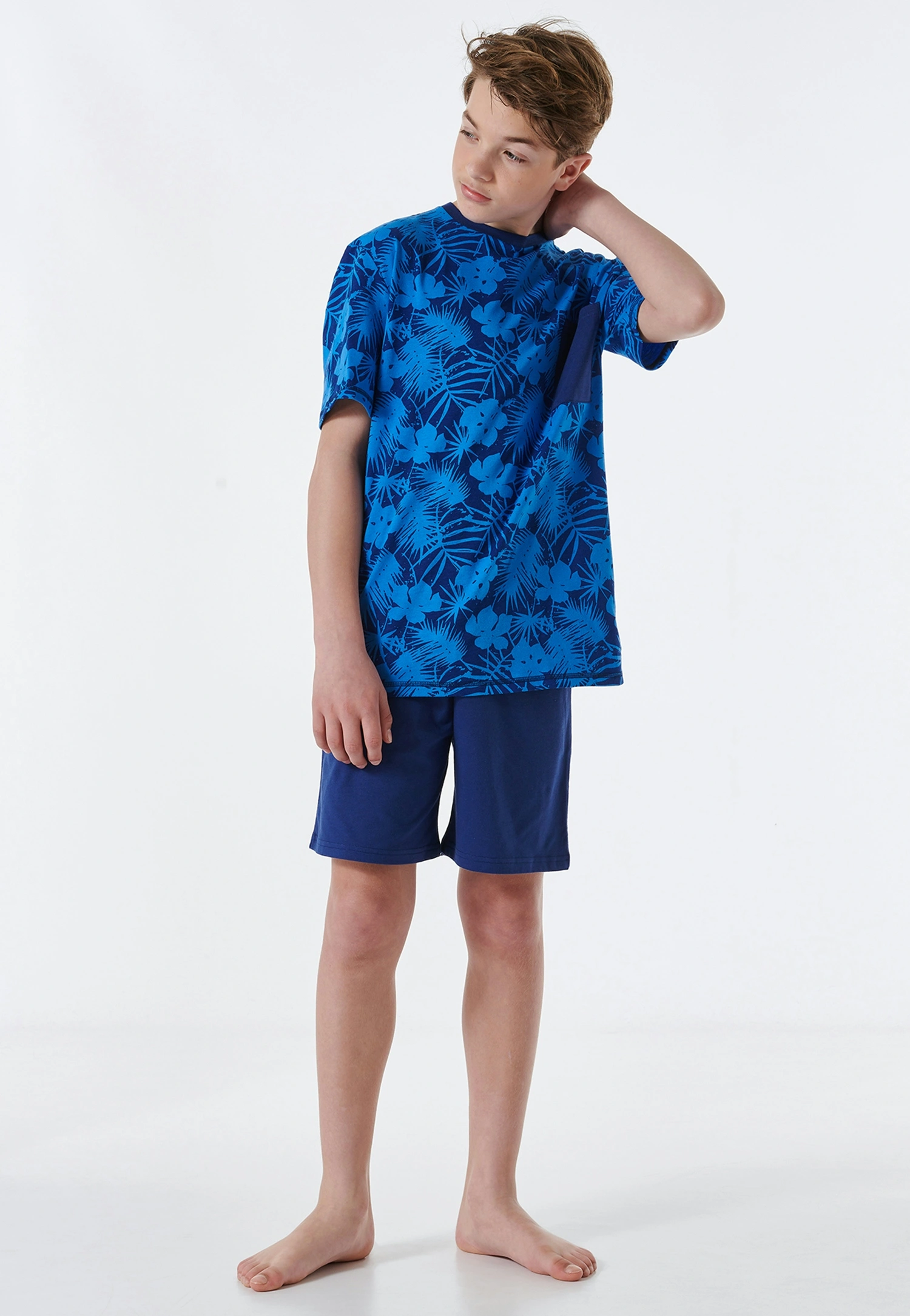 Schlafanzug POCKET kurz in blau