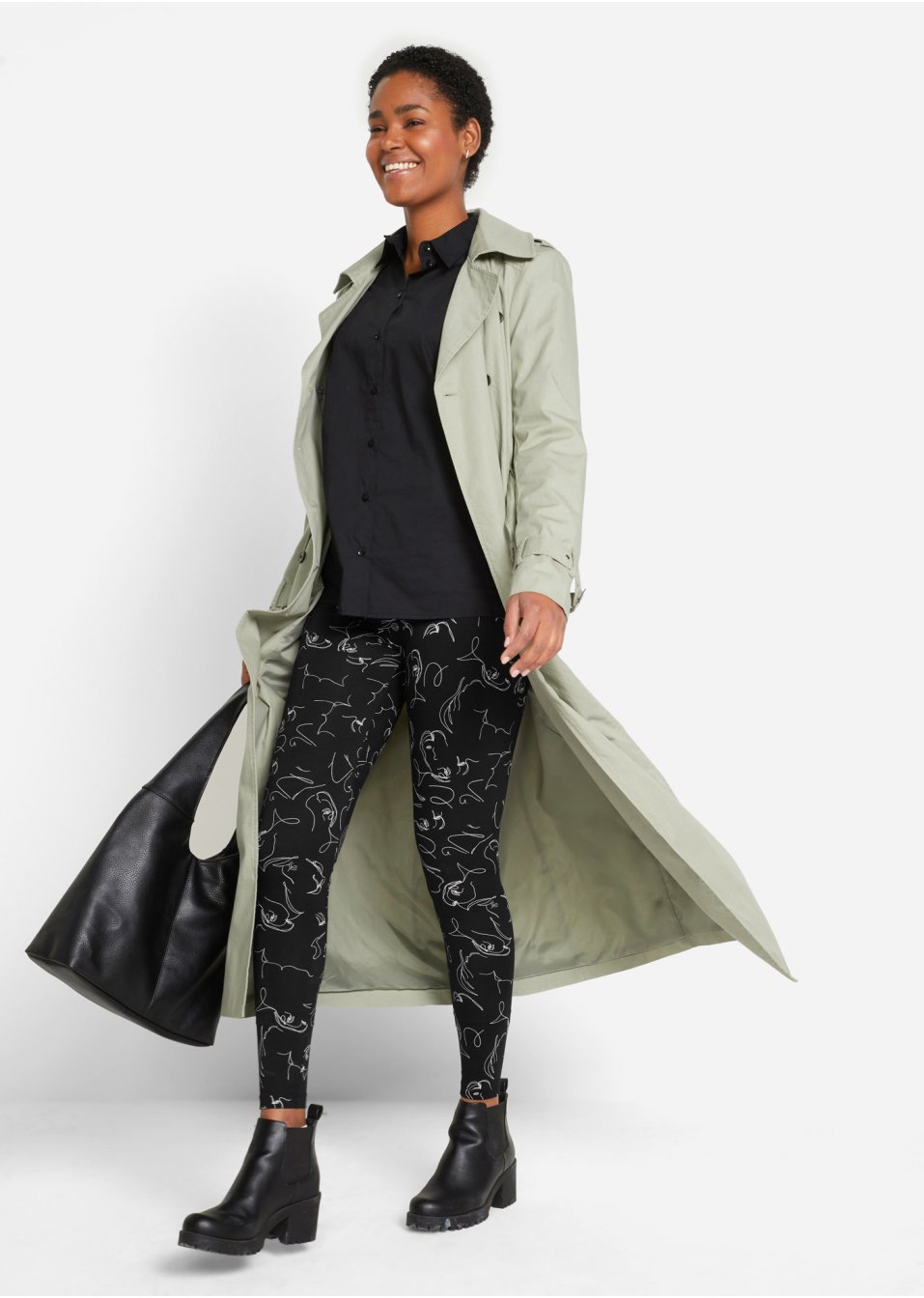 Legging avec taille confortable, imprimé