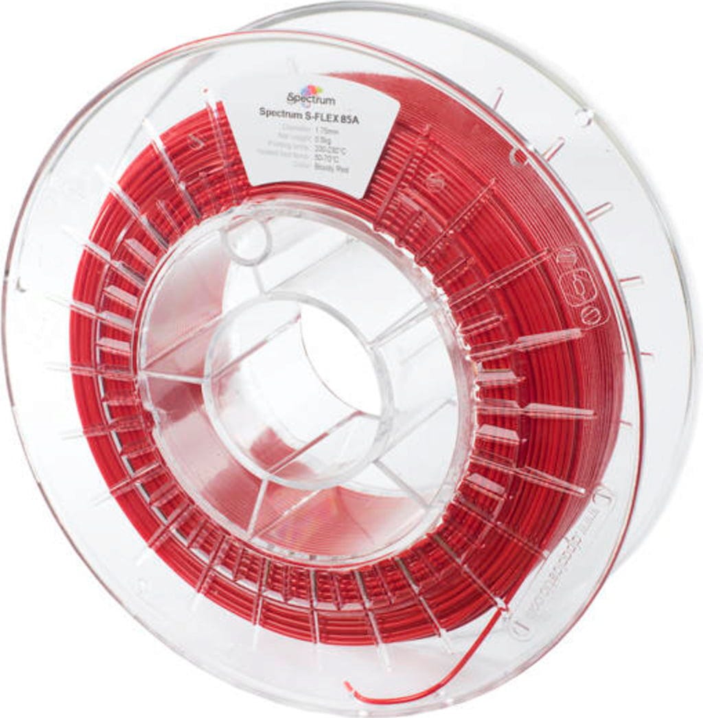 Spectrum  S-Flex 85A Bloody Red, 1,75 mm / 500 g    Flexibles Filament mit hoher Hydrolysebeständigkeit