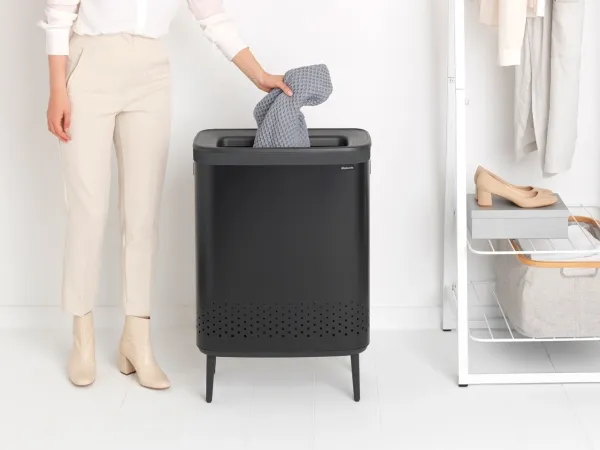 Brabantia Skalbinių dėžė, Bo, 2x45L - Matt Juodas