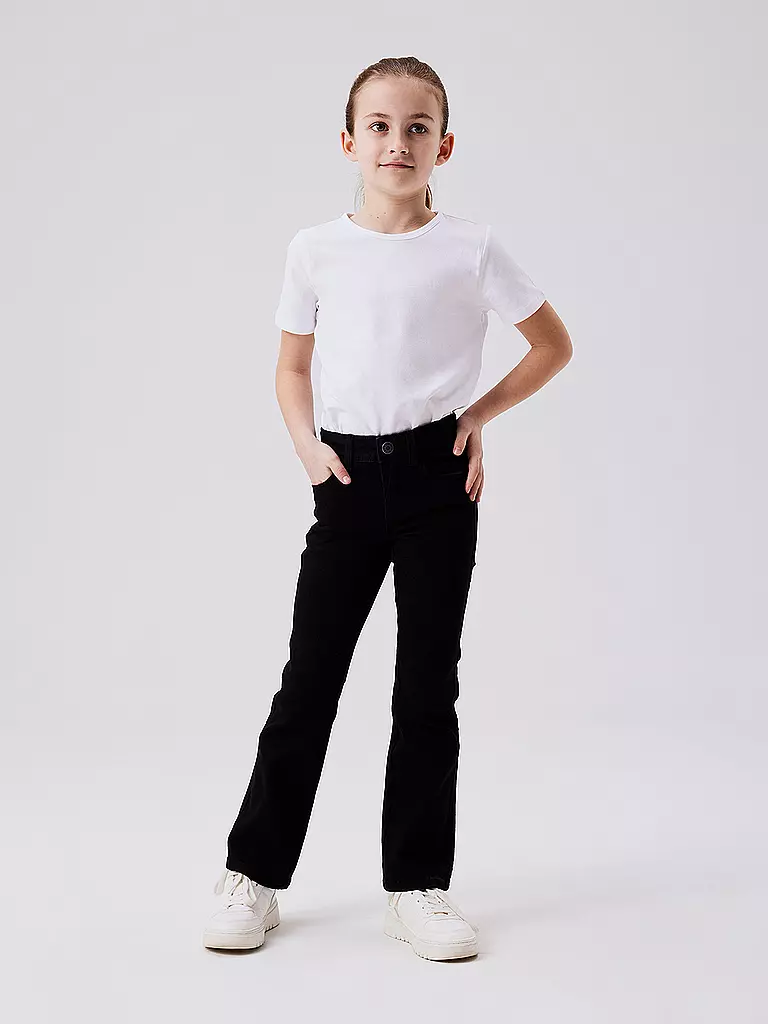 NAME IT Mädchen Jeans Skinny Bootcut Fit NKFPOLLY schwarz